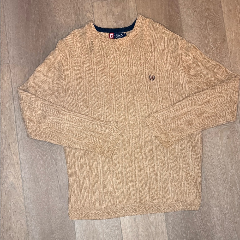 Chaps Men's Beige Crewneck Sweater